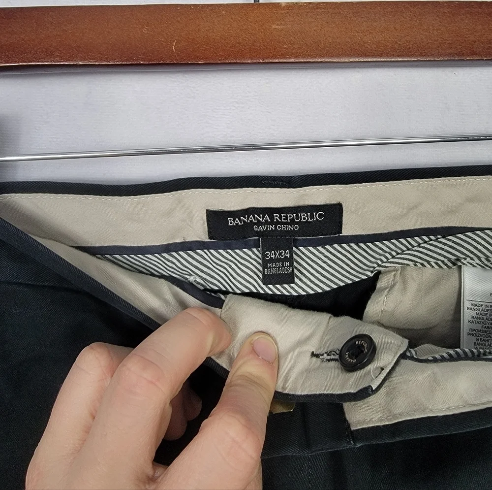 Men's Banana Republic 34 X 34 Gavin Chinos